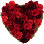 bouquet de roses en forme de coeur